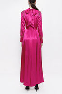 Fuchsia Crystal stone detail long dress 94157
