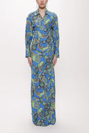 Blue Wrapped maxi dress 94177