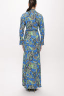 Blue Wrapped maxi dress 94177