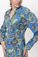 Blue Wrapped maxi dress 94177