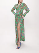 Green Wrapped maxi dress 94177
