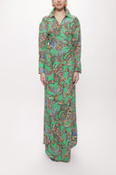Green Wrapped maxi dress 94177