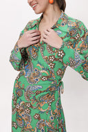 Green Wrapped maxi dress 94177