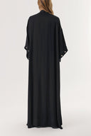 Black Long caftan with eyelet details 94187