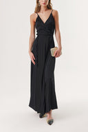 Black Long caftan with eyelet details 94187