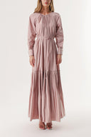 Powder Pleated detail cufflink loose-fit dress 94197