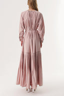 Powder Pleated detail cufflink loose-fit dress 94197