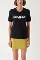 Black Printed cotton t-shirt 19912