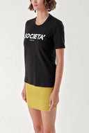 Black Printed cotton t-shirt 19912