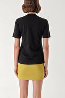 Black Printed cotton t-shirt 19912