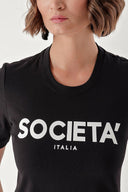 Black Printed cotton t-shirt 19912