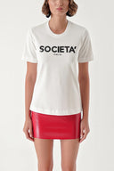 White Printed cotton t-shirt 19912