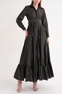 Anthracite Belted long shirt dress 94207
