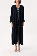 Black Long caftan with balloon sleeves 94208