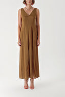 Cinnamon Sleeveless V-neck slit dress 94217