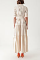 Beige Pleated shirt dress 94241