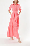 Pink Pleated shirt dress 94241