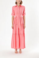 Pink Pleated shirt dress 94241