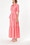 Pink Pleated shirt dress 94241
