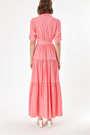 Pink Pleated shirt dress 94241