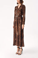 Pars Long dress with accessory and belt detail 94233