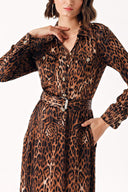 Pars Long dress with accessory and belt detail 94233