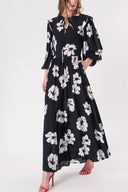 Black Balloon sleeve dart detail dress 94234