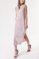 Silver Sleeveless slit dress 94238