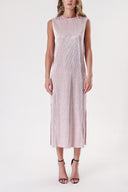 Silver Sleeveless slit dress 94238