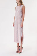 Silver Sleeveless slit dress 94238