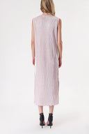 Silver Sleeveless slit dress 94238