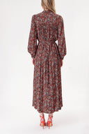 Orange Printed wide cut shirt dress 94247