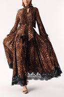 Pars LACE DETAILED DRESS WITH ELASTIC WAIST 94254