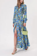 Blue Wide cut shirt dress 94264