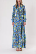 Blue Wide cut shirt dress 94264