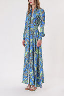 Blue Wide cut shirt dress 94264