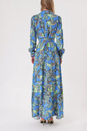 Blue Wide cut shirt dress 94264