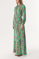 Green Wide cut shirt dress 94264