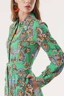 Green Wide cut shirt dress 94264