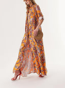 Orange Wide cut shirt dress 94264