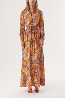 Orange Wide cut shirt dress 94264