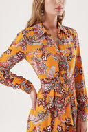 Orange Wide cut shirt dress 94264