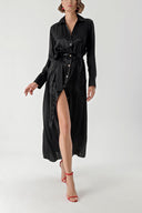 Black Wide cut shirt dress 94269