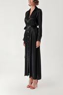 Black Wide cut shirt dress 94269