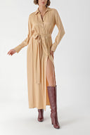 Beige Wide cut shirt dress 94269