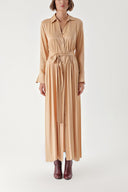 Beige Wide cut shirt dress 94269