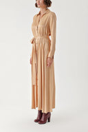 Beige Wide cut shirt dress 94269