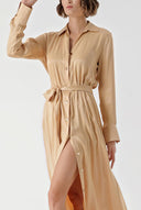 Beige Wide cut shirt dress 94269