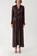 Brown Wide cut shirt dress 94269