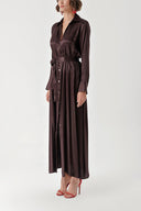 Brown Wide cut shirt dress 94269